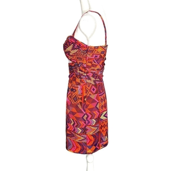 Mara Hoffman Cutout Mini Dress Tribal Print Red Orange Size 6 - Picture 5 of 12